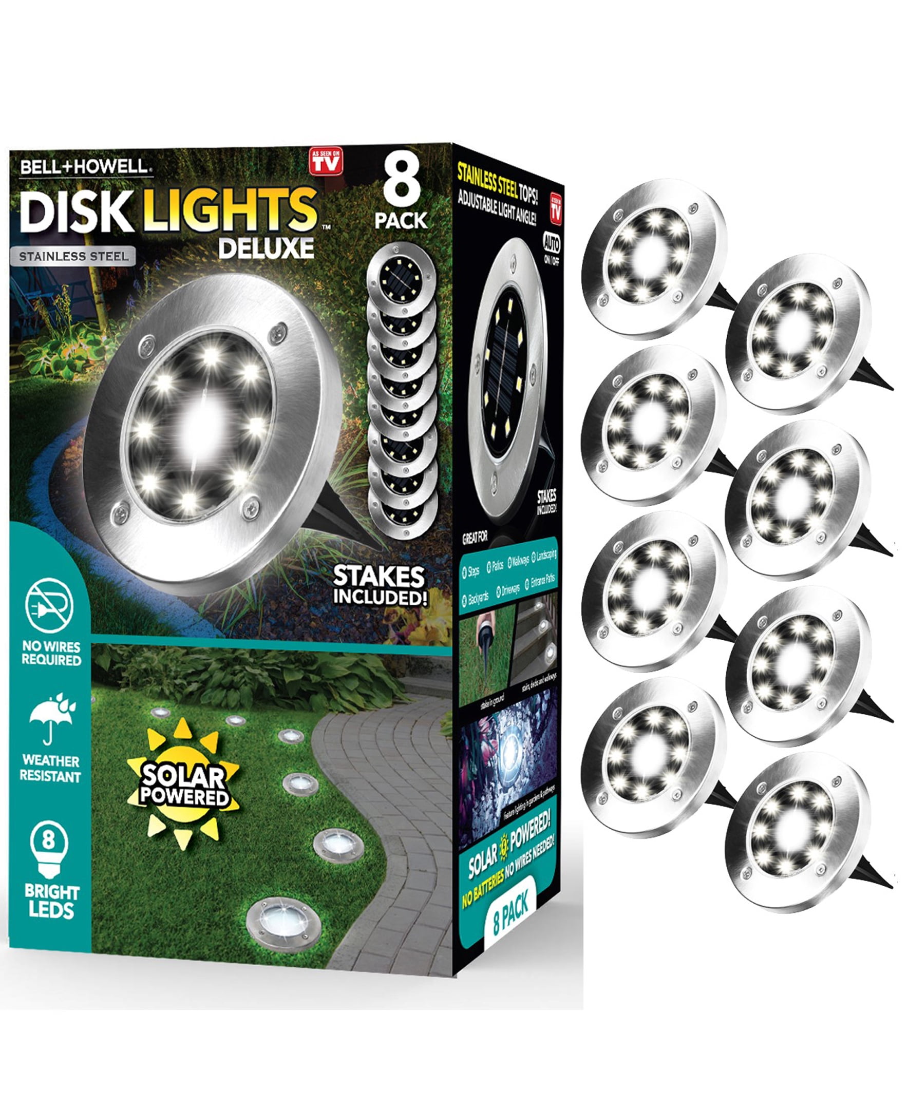 BELL + HOWELL 8-Pack Disk Lights 6-Lumen 3-Watt Paw Shape Low