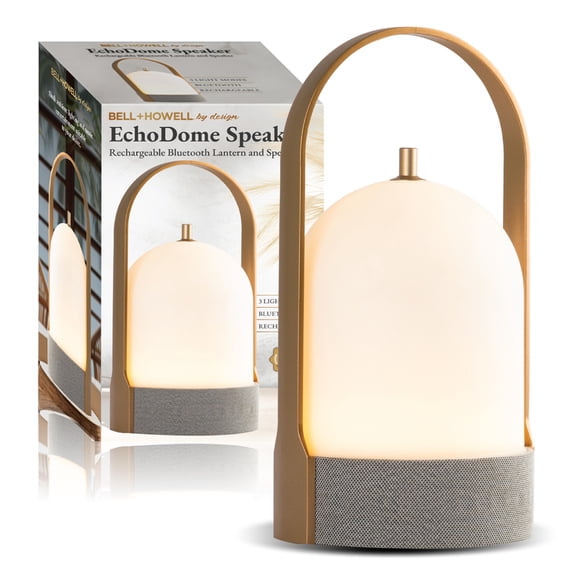Bell + Howell EchoDome Speaker, Rechargeable Bluetooth Lantern and Speaker