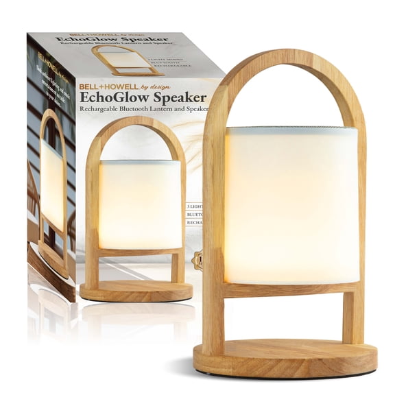 Bell + Howell EchoGlow Speaker, Rechargeable Bluetooth Lantern and Speaker