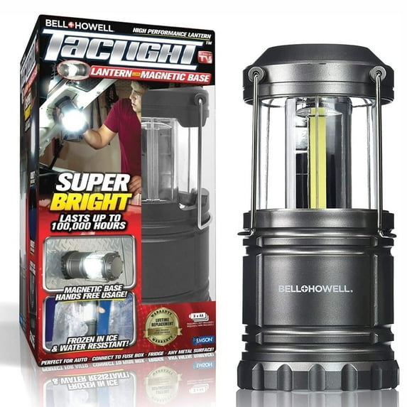 Bell + Howell LED TacLight Lantern, Ultra Bright Military Tough Tactical Lantern, Great for Camping Outdoors or Power Outages, As Seen On TV, Black