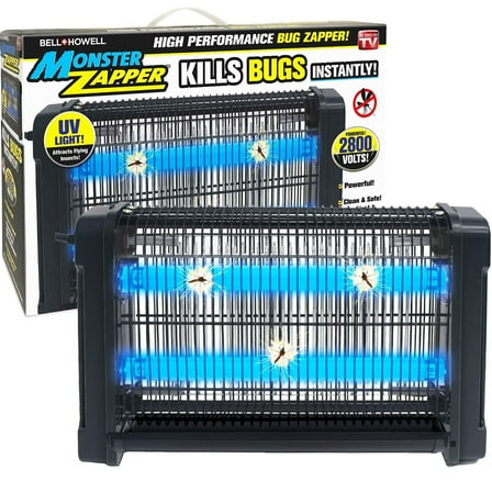 Bell + Howell Monster Zapper - Attracts and Kills Houseflies, Mosquitoes, Gnats - Indoor Bug Zapper