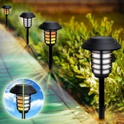 Bell + Howell Solar Pathway Lights, Bright White & Flickering Flame Solar Torches Waterproof Outdoor Lighting Landscape Lights Dusk to Dawn Auto On/Off for Garden Patio Yard- 2 Pack