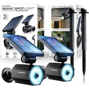 Bell+Howell Solar Powered Motion Sensing Bionic Spotlight, White 2 Pack
