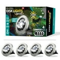 thumbnail image 1 of Bell + Howell Solar Powered Swivel Disk Lights, Outdoor Path Lights with 8 LED Bulbs, Stainless Steel 4 Pack, 1 of 13