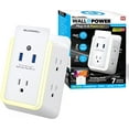 thumbnail image 1 of Bell+Howell Surge Protector 5 Outlet Extender with 2 USB Charging Ports Wall Power Wall Charger Plug, 1 of 6