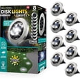 thumbnail image 1 of Bell+Howell Swivel Disk Lights Deluxe Solar Ground Lights Wireless Auto On/Off Solar Pathway Garden Outdoor Lighting with 8 LED Bulbs for Lawn, Patio, Garden, Yard, Pathways Waterproof, 8 Pack, 1 of 8