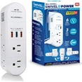 thumbnail image 1 of Bell + Howell Swivel Power Surge Protector Electric Charging Station 6 Outlets 3 USB Ports with 180 Degrees Swivel Rotation, Quick Charging - 9 Devices in One, 1 of 6