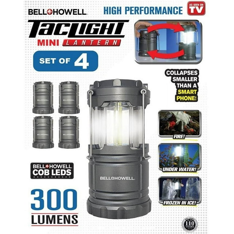 Bell + Howell Ultra Bright Taclight Mini Lanterns - 4 Pack, Black