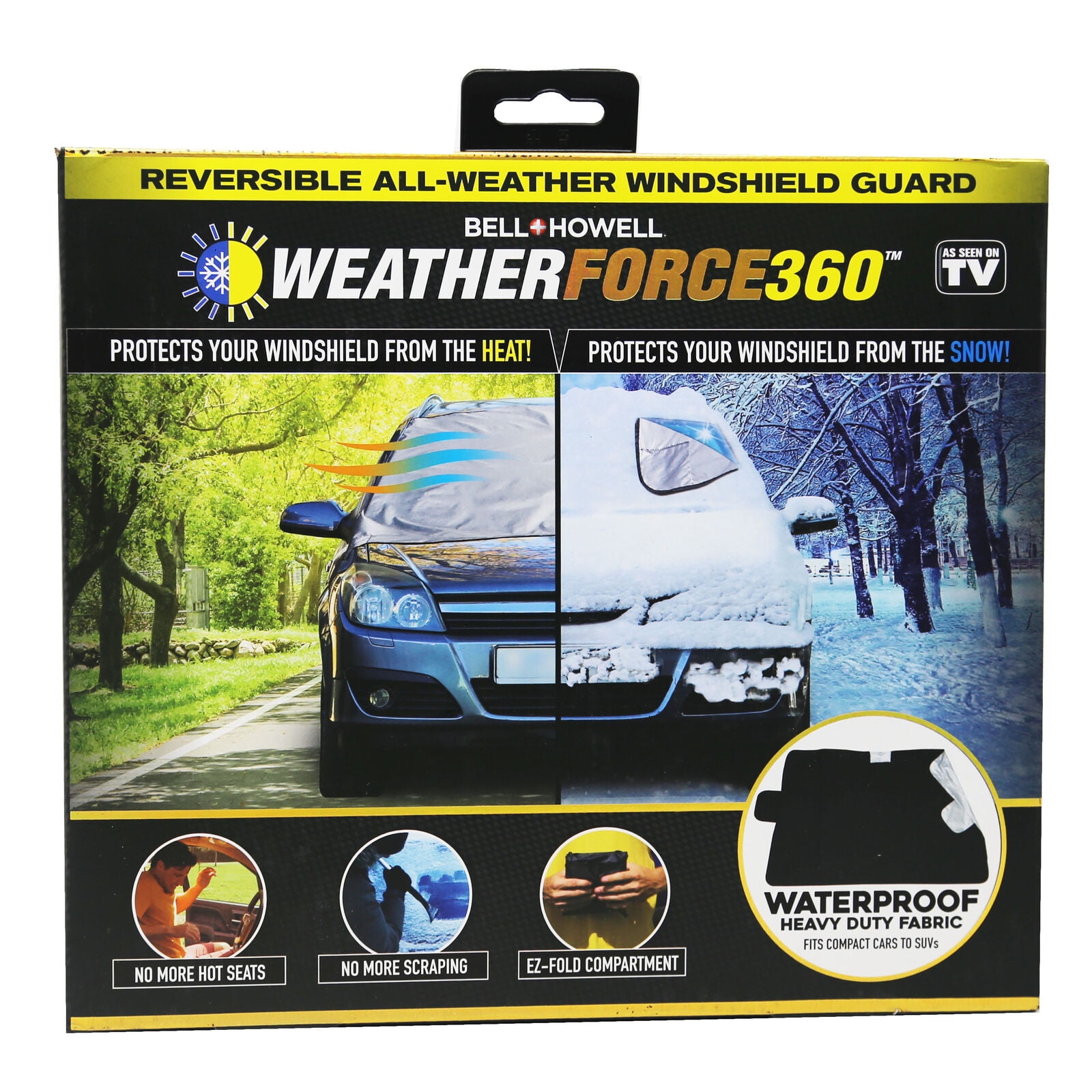 BELL AND HOWELL Bell+Howell Weatherforce 360 Reversible Windshield Protector Universal Fit 6ft x 10ft Heavy Duty
