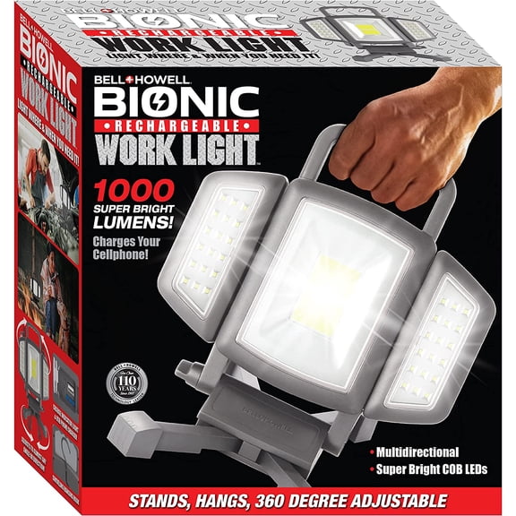 Bell+Howell Work Light Portable Rechargeable Work Lights1500 Lumens As Seen On TV