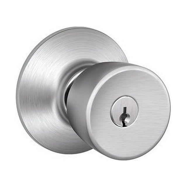 Bell Knob Keyed Entry - Satin Chrome
