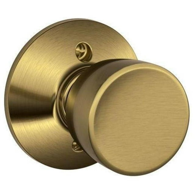 Bell Knob Non-Turning Lock, Antique Brass (F170 BEL 609)