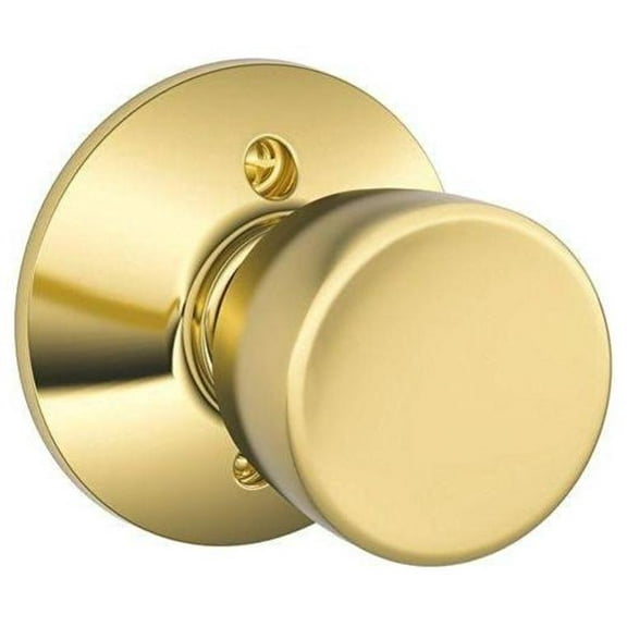 Bell Knob Non-Turning Lock, Bright Brass (F170 BEL 605)
