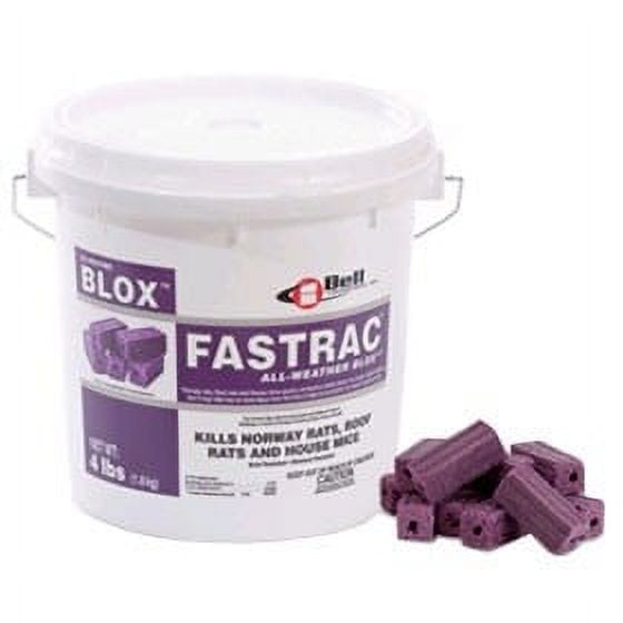 Bell Laboratories Fastrac Blox outdoor rodent bait poison, 4 lb, for rats and mice