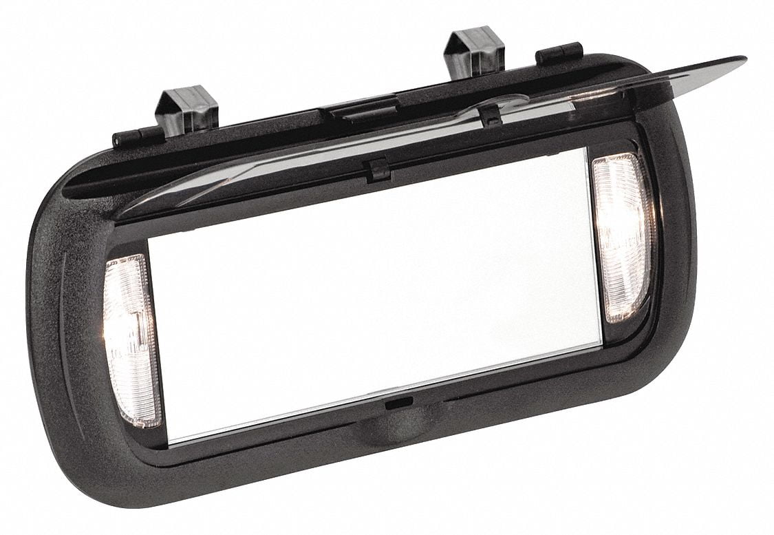 Bell Large Visor Mirror,ClipOn/Lighted 004498