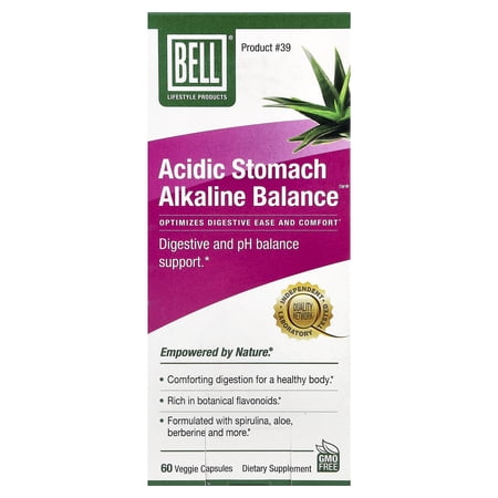 Bell Lifestyle Acidic Stomach Alkaline Balance, 60 Veggie Capsules