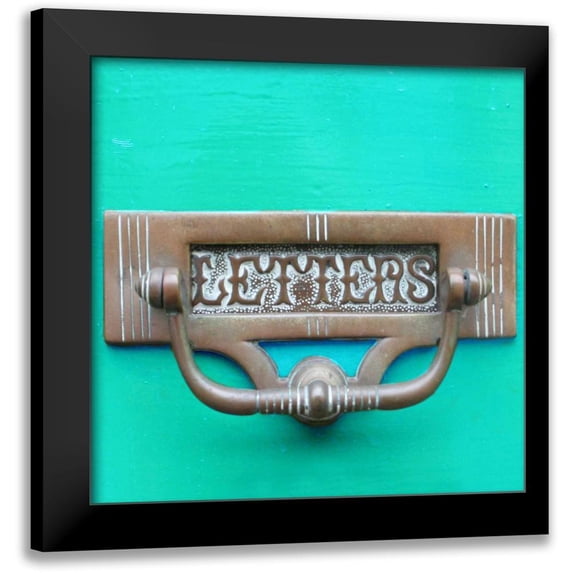 Bell, Lillian 12x12 Black Modern Framed Museum Art Print Titled - Rustic Turquoise Details III