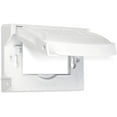 thumbnail image 1 of Bell Single Gang Multi-Configuration Die-Cast Metal White Outdoor Outlet Cover, 1 of 2