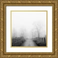 thumbnail image 1 of Bell, Nicholas 12x12 Gold Ornate Wood Framed with Double Matting Museum Art Print Titled - Sparks Lane in Fog, 1 of 4