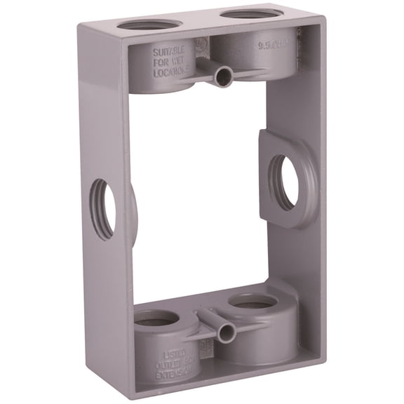 Bell Outdoor Weatherproof Box,1Gang,6Inlet 5400-0