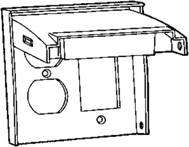 Bell Outdoor Weatherproof Cover,Self Closing,Aluminum 5033-0
