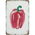 thumbnail image 1 of Bell Pepper Poster Watercolor Kitchen Wall Art Gift For Cook Gift For Foodie Vegetable Print Kitchen Decor Ideas Guest Wall Decor Art Sign Embossed metal signage 8x12 inch, 1 of 6