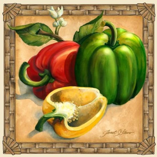Bell Peppers Canvas Art - Janet Stever (20 x 20)