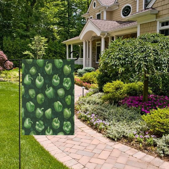 Bell Peppers Green Garden Flag Double Sided 12 x 18 Inch Outside Yard Decoration Outdoor Flag