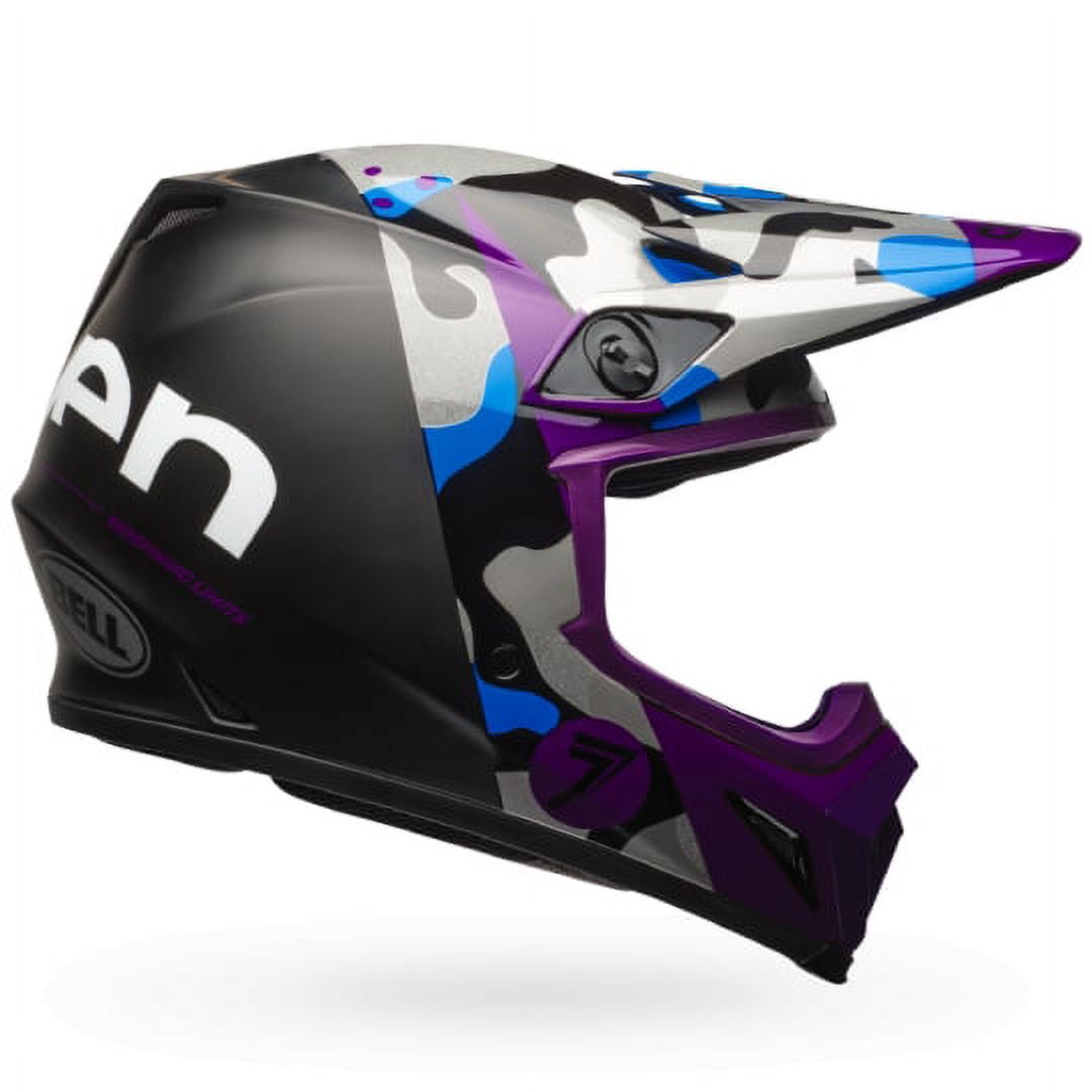 Bell Powersports MX-9 MIPS Equipped Seven Soldier Helmet Purple