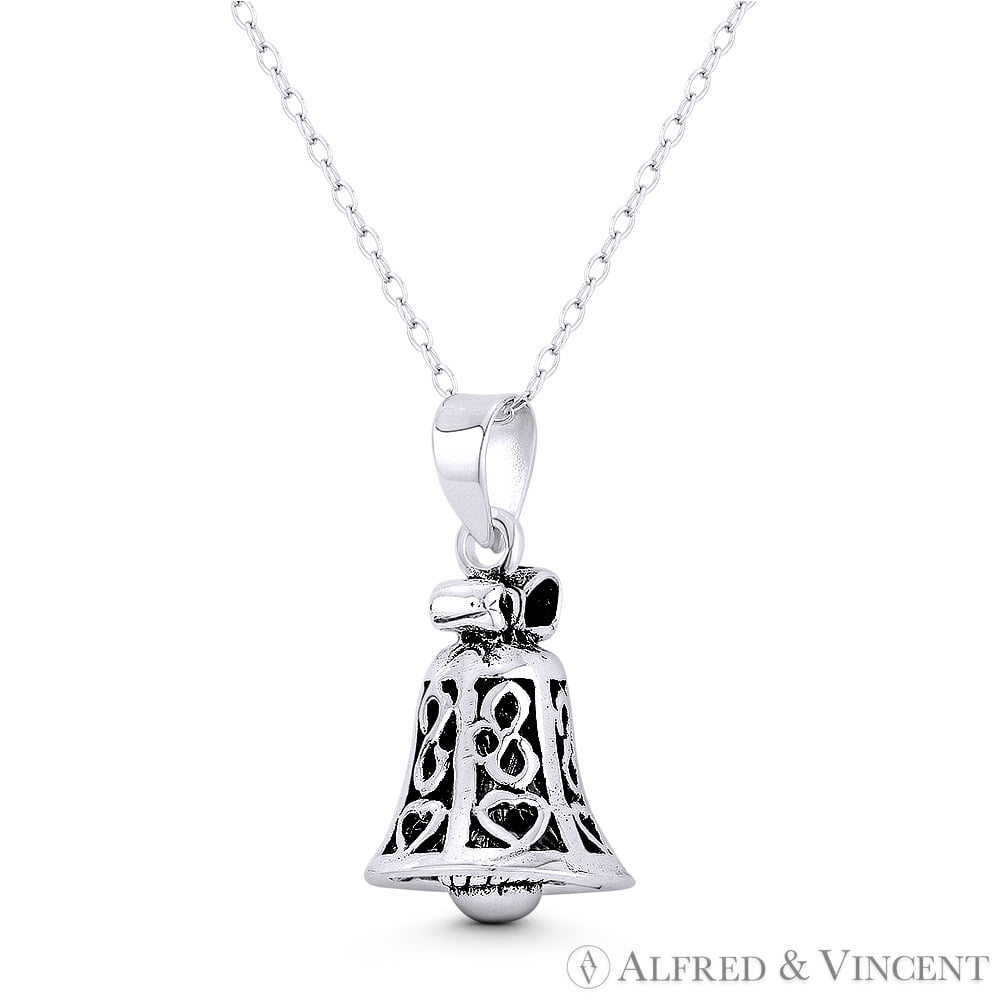 Bell, Ribbon, Infinity Symbol, & Heart Forever Love Charm 24x13mm