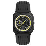 Bell & Ross BR 03-94 Limited Edition Black Ceramic Rubber Strap Mens Watch BR0394-RS20 / SRB