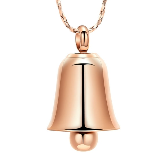 Bell Shape Urn Necklaces for Ashes for Women Men Cremation Jewelry Keepsake Memorial Locket Urn Pendant Necklace for Human / Pet