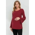 thumbnail image 1 of Bell Sleeve Round Neck Maternity Knit Top, 1 of 3