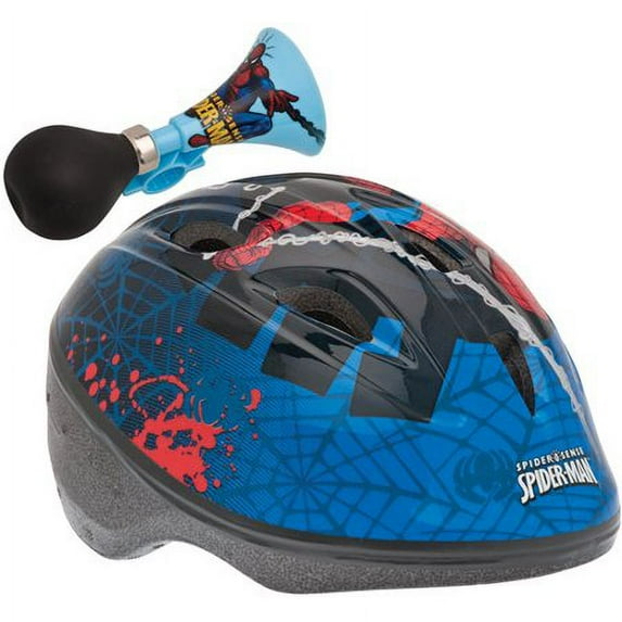 Bell Spider-Man Kids Bicycle Helmet with Horn & E/s, Red