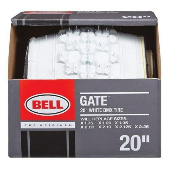 Bell Sports 7023268 20 in. BMX Bike Tire White