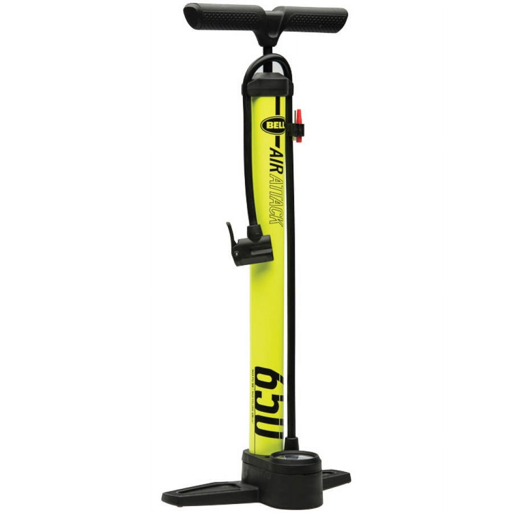Bell Sports Air Attack 650 Floor Pump with Gauge, Yellow/Black - image 1 of 9