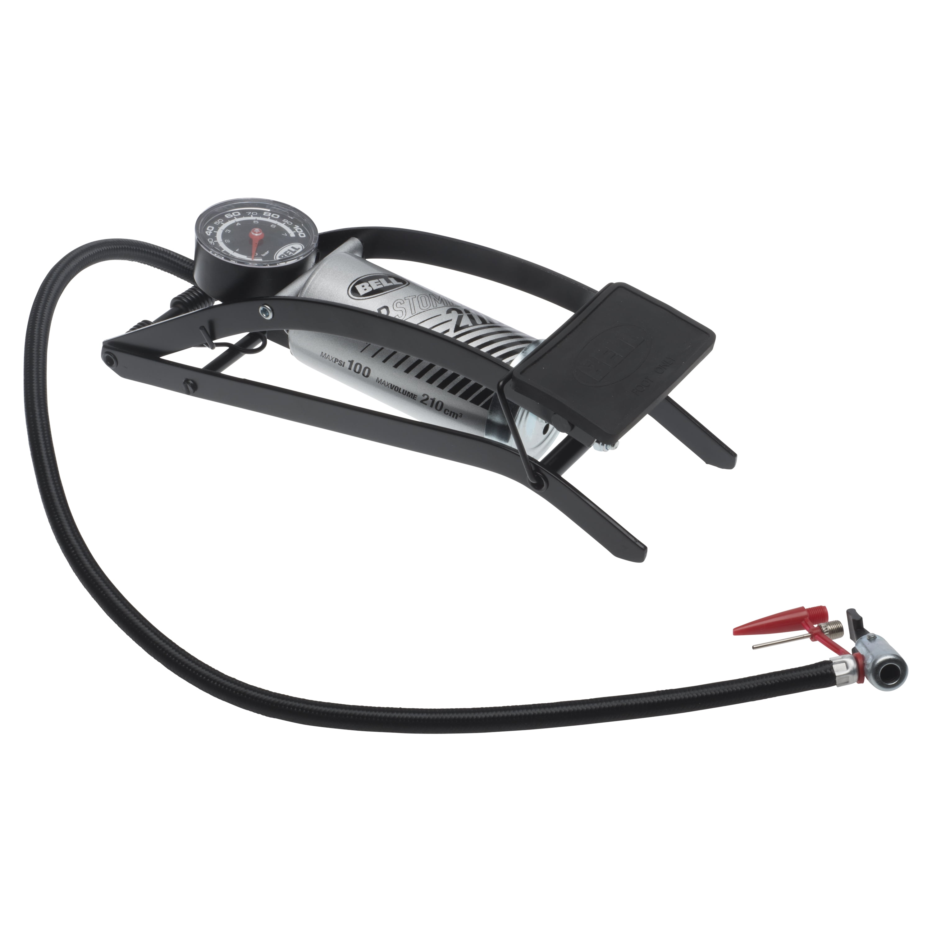 Bicycle foot pump with gauge deals