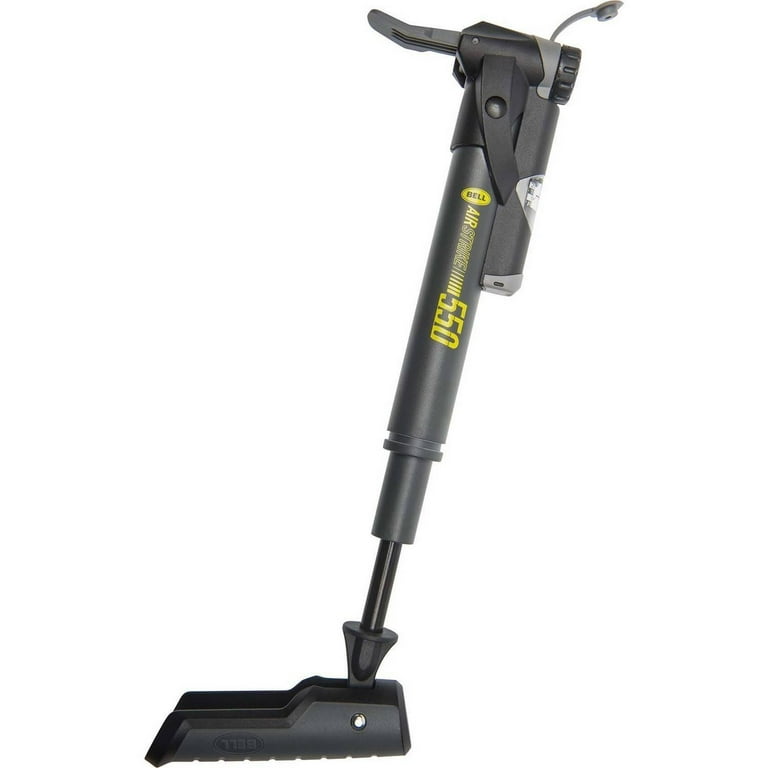 Bell Sports Airstrike 550 High Pressure 2 Stage Bicycle Frame Pump with Gauge Black