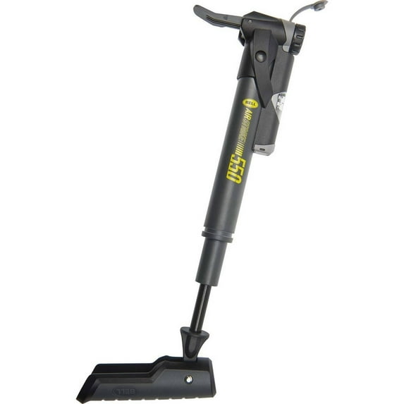Bell Sports Airstrike 550 High-Pressure 2-Stage Bicycle Frame Pump with Gauge, Black