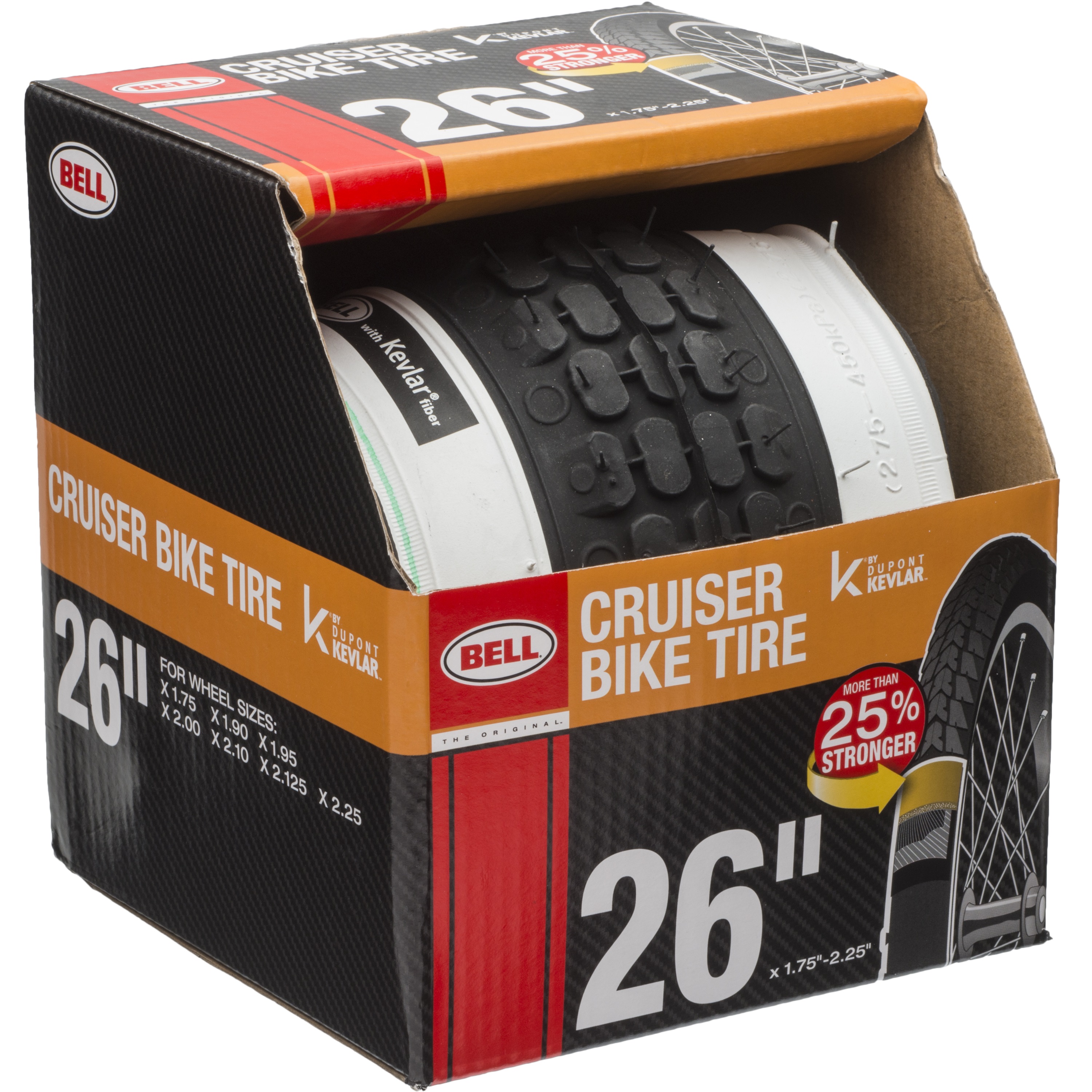 Bell Sports Cruiser Glide Whitewall Bike Tire with Kevlar, 26" x 1.75-2.25" - image 1 of 3
