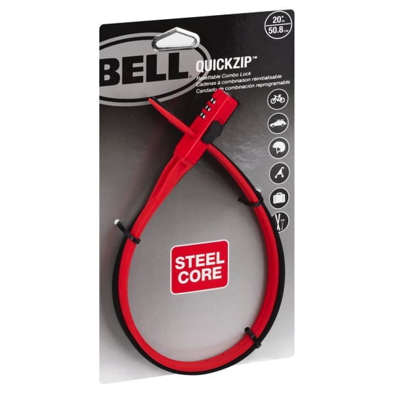 Bell QuickZip 20 In. x 4mm Resettable Combination Bicycle Lock (2-Pack) 7120736