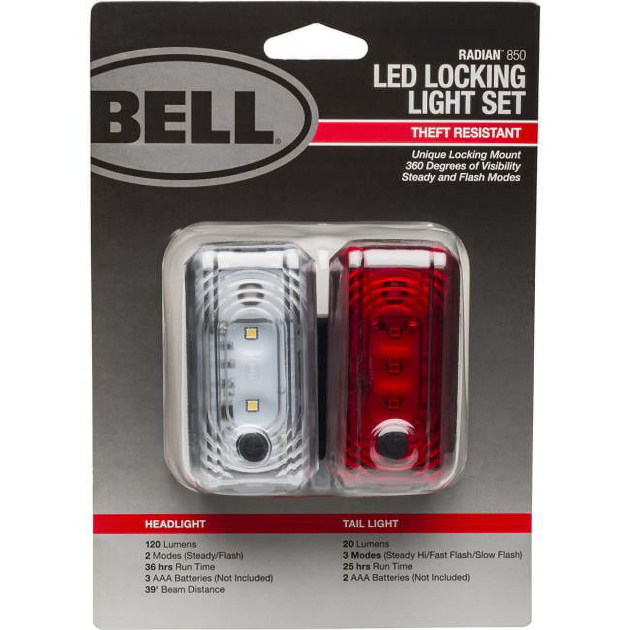 Bell Sports Radian 850 LED Bicycle Locking Light Set