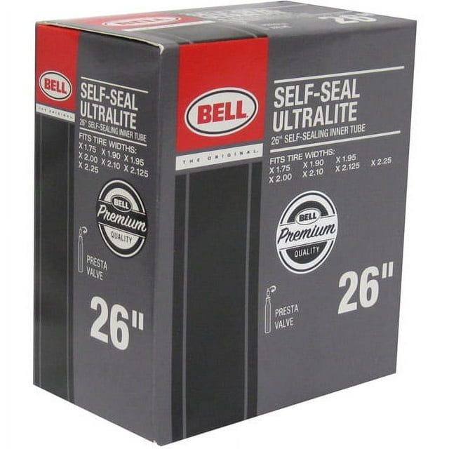 Bell Sports Self-Sealing Ultralite Presta Bicycle Inner Tube, 26" x 1.75-2.25"