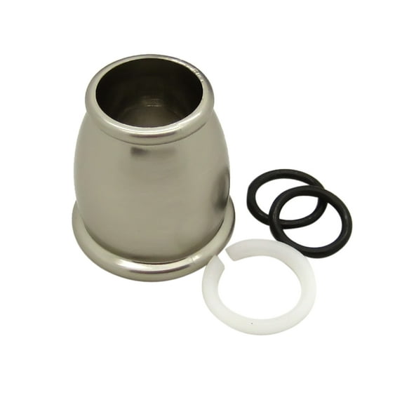 Bell Spout Nut and Rings Replacement Kit for RV Kitchen Faucets- Brushed Satin Nickel - DF-RK500-SN