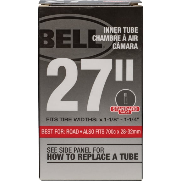 Bell Standard Bicycle Inner Tube, 27" x 1 1/8" - 1 1/4", Schrader Valve