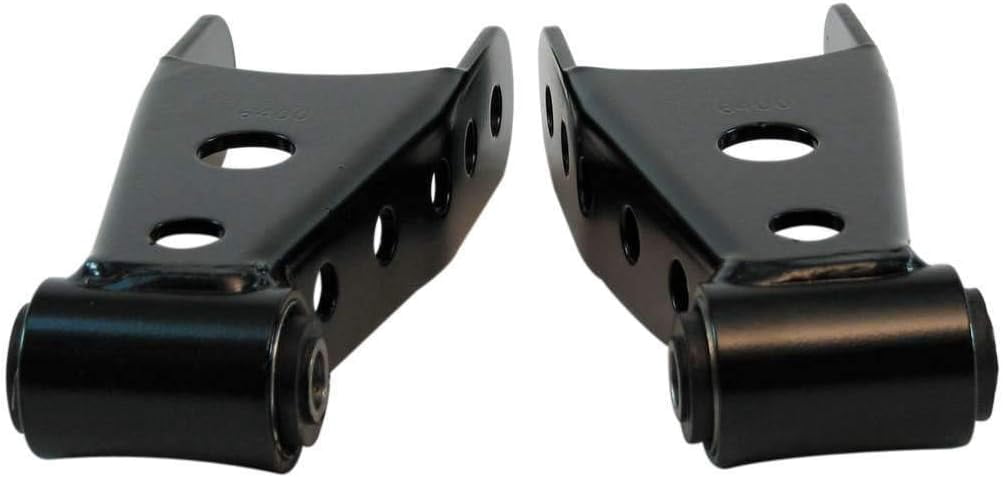 Bell Tech Spring Shackle, 2 in Lowering, Rubber Bushings, Steel, Black ...