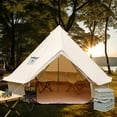 thumbnail image 1 of Bell Tent for Camping, Cotton Canvas Bell Tent with Stove Jack, Outdoor Canvas Bell Tent for Family Glamping Camping, 4 Season Tent with Zipped Removable Floor,4M Khaki, 1 of 7