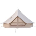 thumbnail image 1 of Bell Tent with Stove Jack, Spacious 13.1ft Family Glamping Yurt, 4-6 Person, 4 Season, Easy Setup, Waterproof, Ventilated Outdoor Shelter (13.1ft(Beige)), 1 of 10