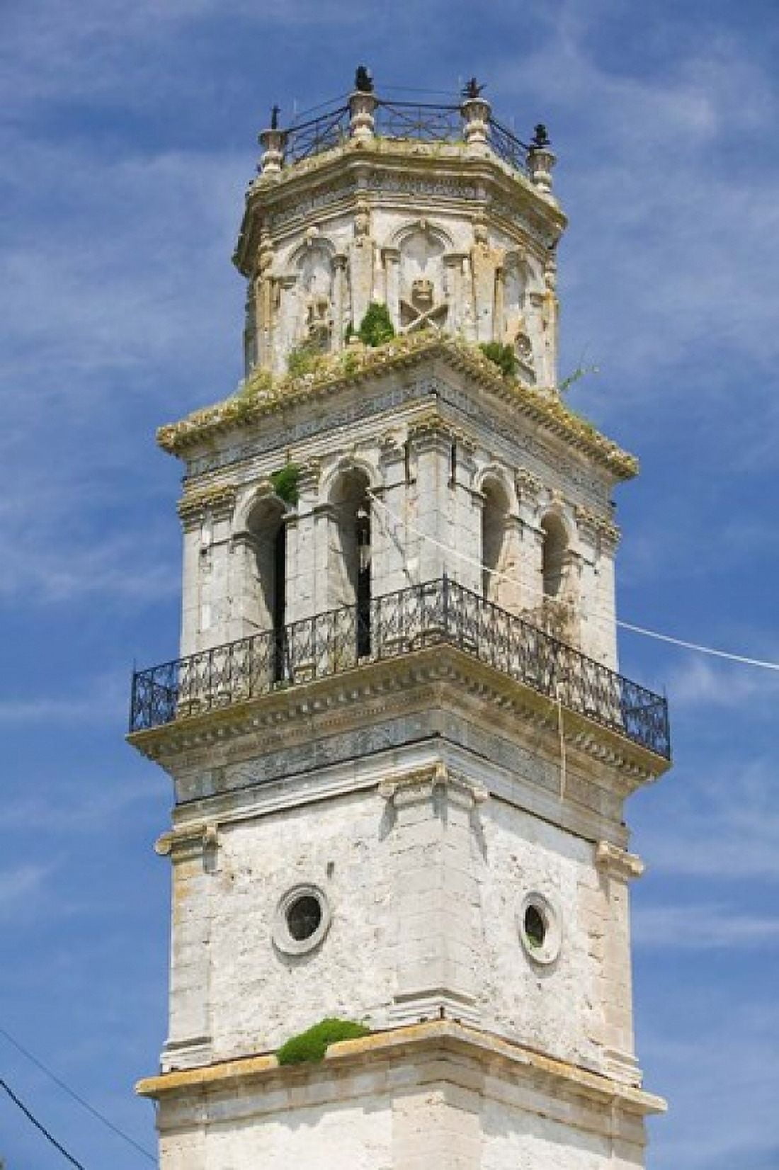 Bell Tower of St Nikolaos Church Kiliomeno Zakynthos Ionian Islands Greece Canvas Art - Walter Bibikow DanitaDelimont (19 x 28)