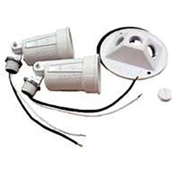 Bell Weatherproof Lampholder and Cover - Round, Weatherproof - White, 2 In.